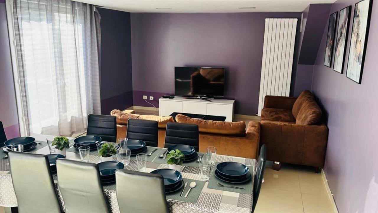100M2 2 Chambres 8 Personnes - Grand Parking Et Terrasse Privee - Proche Cdg-Parc Expositions-Paris-Asterix-Disney Вилепинт Екстериор снимка
